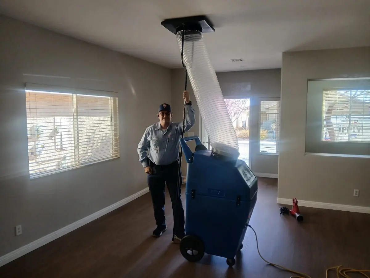 Professional Dryer Vent Cleaning work inside a Brea home